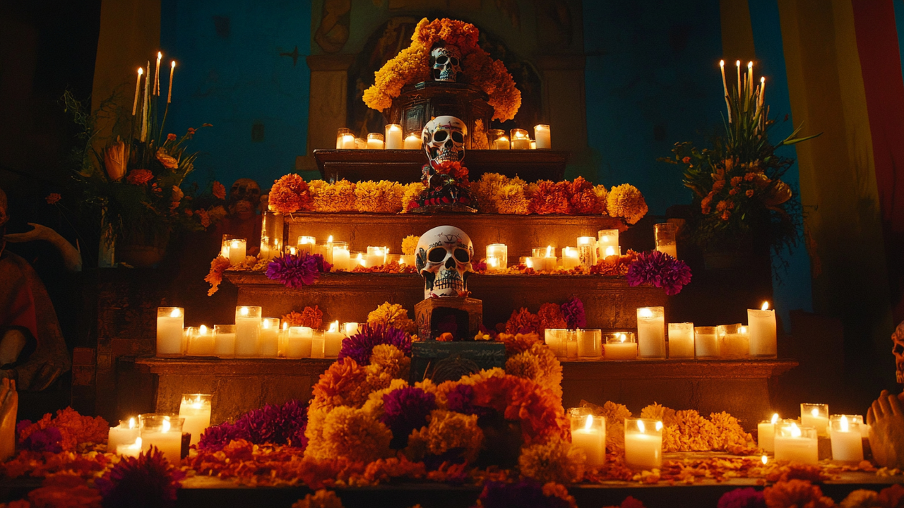 La creación de un altar de muertos es una parte fundamental de esta celebración.