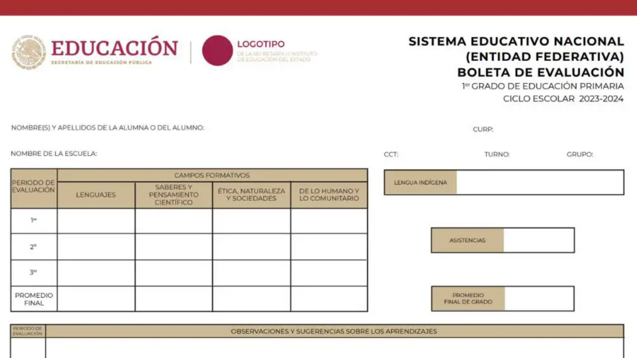 A partir del lunes 25 al jueves 28 de noviembre, estarán disponibles las boletas de calificaciones de los estudiantes de educación básica.