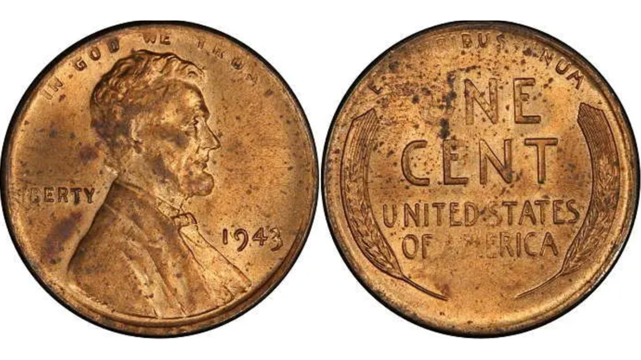 El famoso centavo de bronce Lincoln de 1943 es una de las monedas más valiosas del mundo.